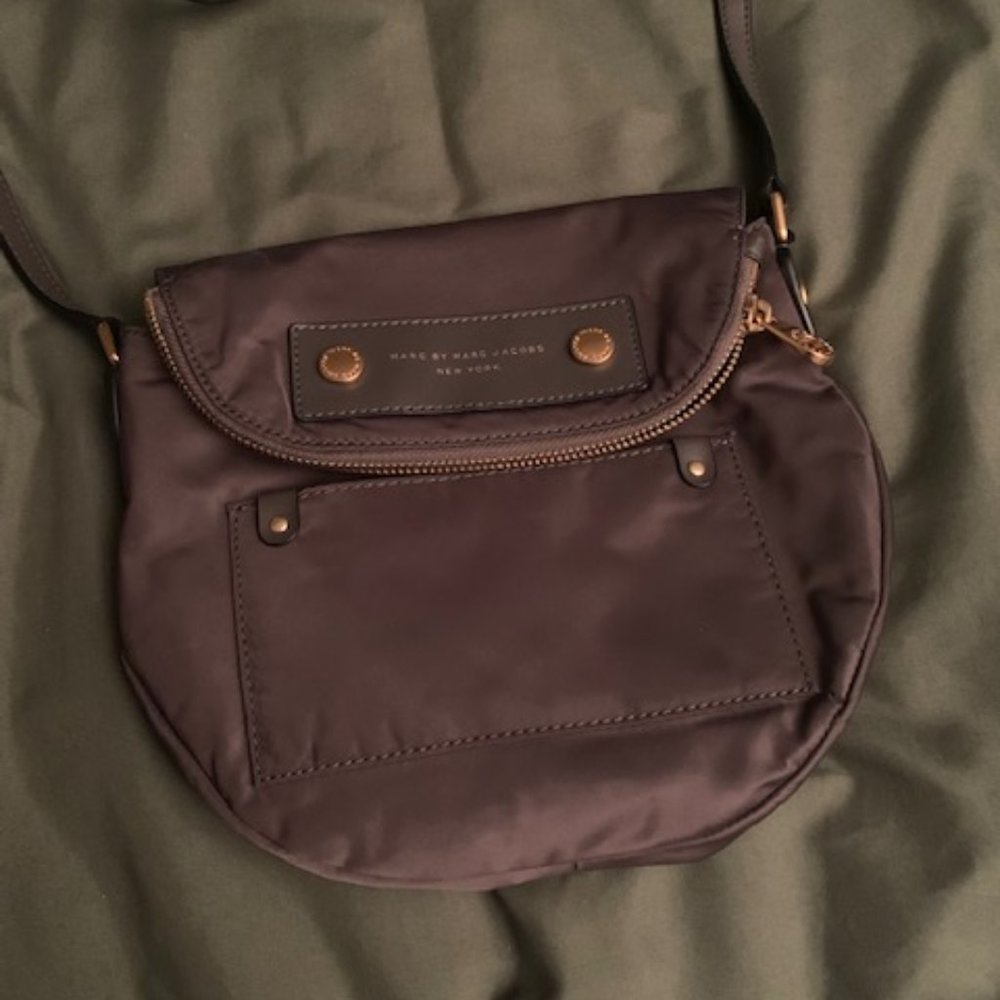 MARC JACOBS Gray Small Nylon Crossbody